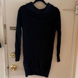 Women's Black Cowl Neck Long Sweater Size Medium.